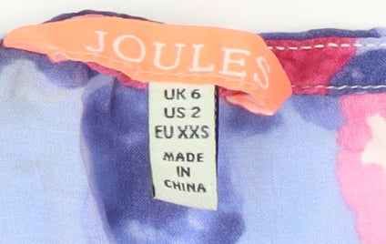 Joules Women's Multicoloured Floral Stripe T-Shirt Size 6
