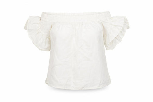 Womens UK Size XS AllSaints Ivory Lyocell Blouse