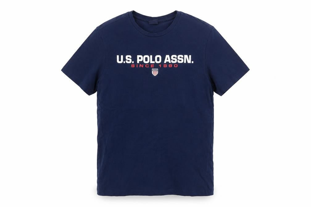 Unisex Adultss UK Size XS U.S. Polo Assn. Blue 100% Cotton T-Shirt