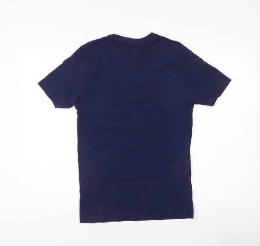 Unisex Adultss UK Size XS U.S. Polo Assn. Blue 100% Cotton T-Shirt
