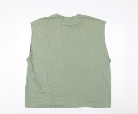 ASOS DESIGN Green Sleeveless Crew Neck Top 2XL