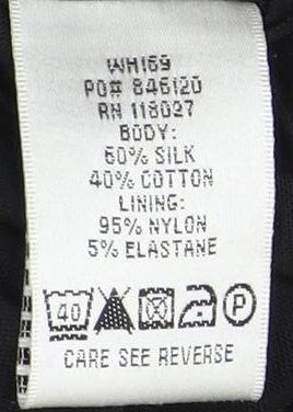 Boden Women's Black Grey Wrap Dress, Size 14, 3/4 Sleeve