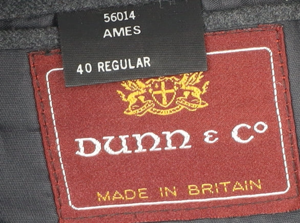Dunn & Co Men's Grey Wool Blazer 40 Regular Jacket