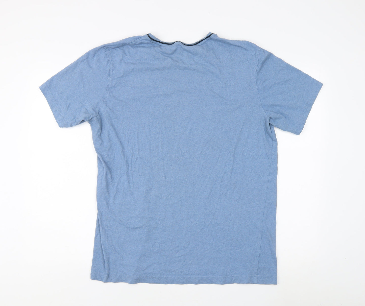 Van Heusen Men's Blue XL Cotton Rich Crew Neck T-Shirt