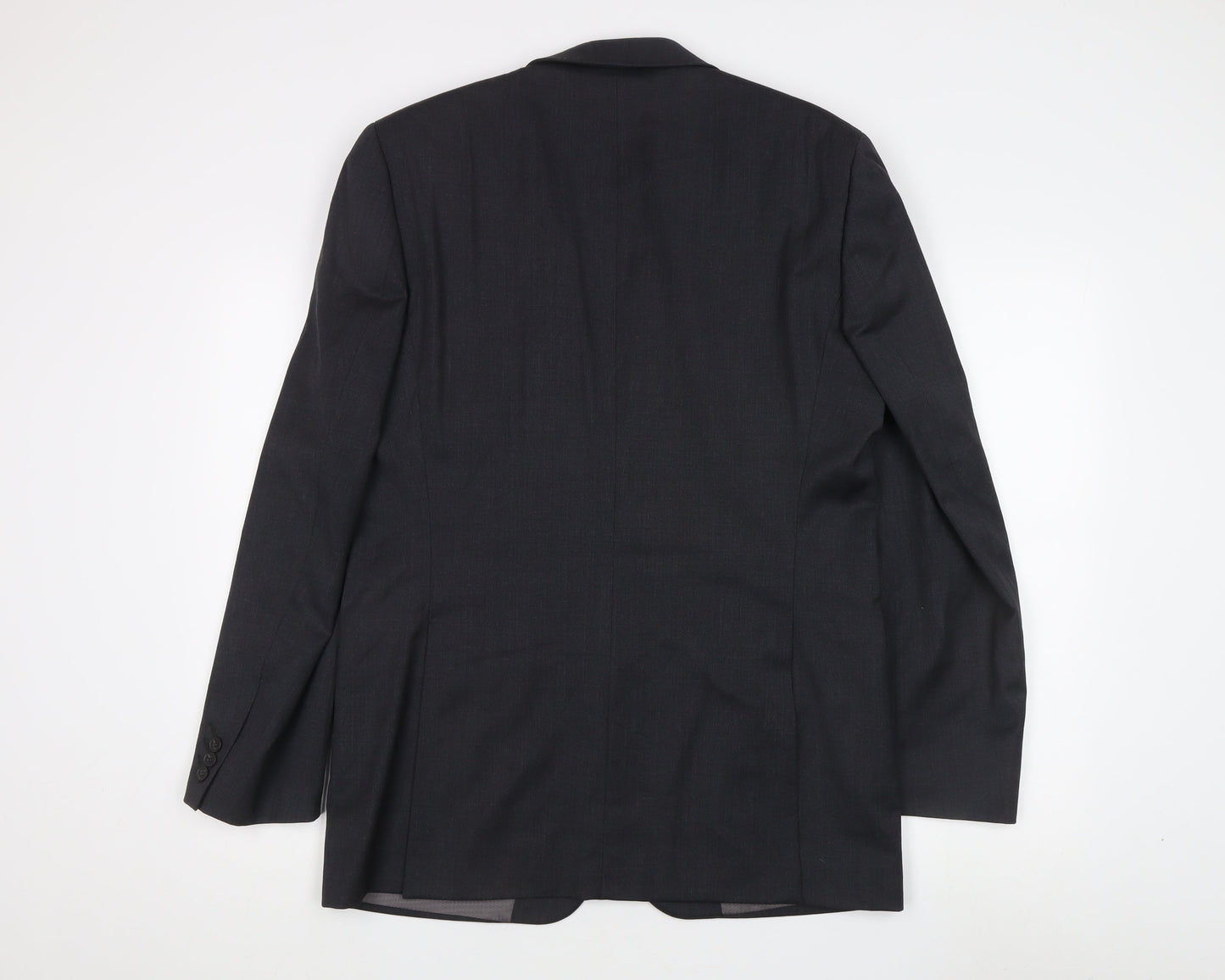 Jeff Banks Mens Grey Wool Blazer, Size 40, Regular Fit