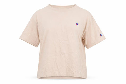 Champion Womens Beige Medium Basic T-Shirt Casual