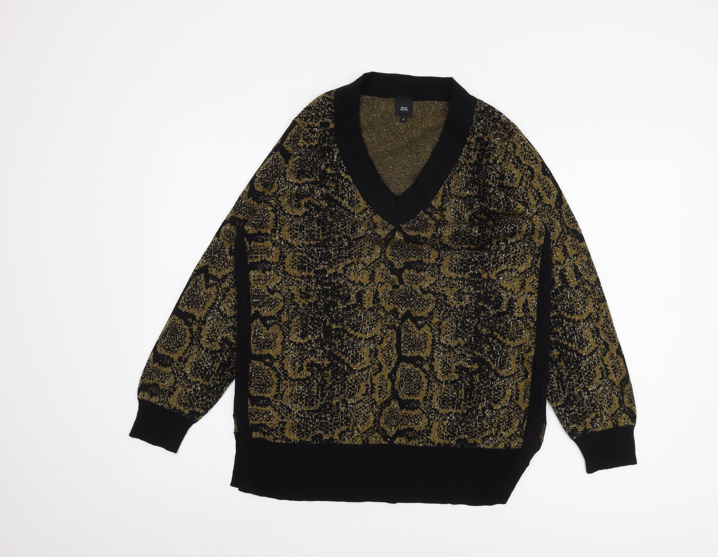 River Island Women's Black Animal Print Pullover Jumper