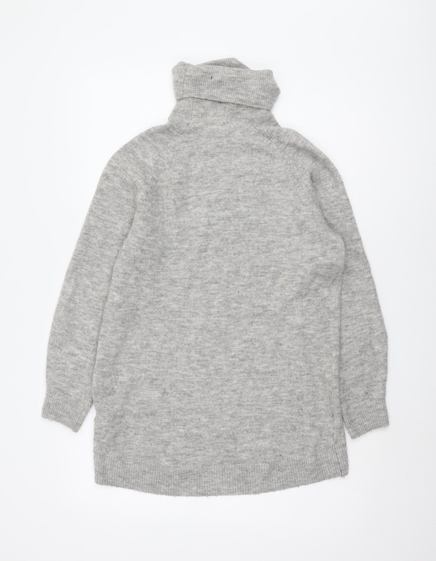 H&M Women's Grey Roll Neck Pullover Jumper XS