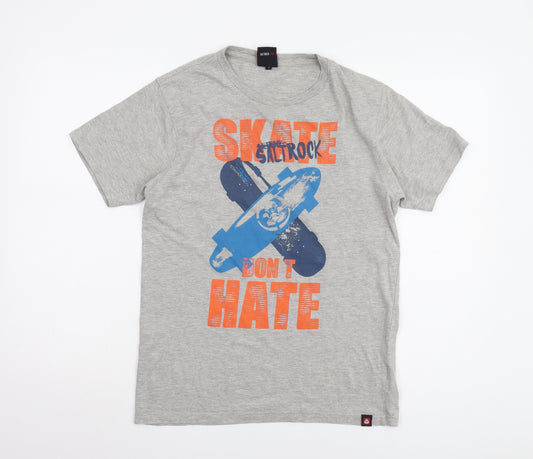 Saltrock Boys Grey Skateboarding T-Shirt Age 13 Graphic Tee