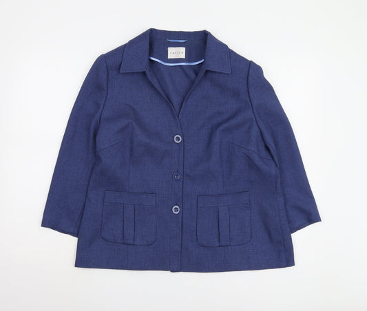 Eastex Women's Blue Suit Jacket, Size 16, Regular Fit