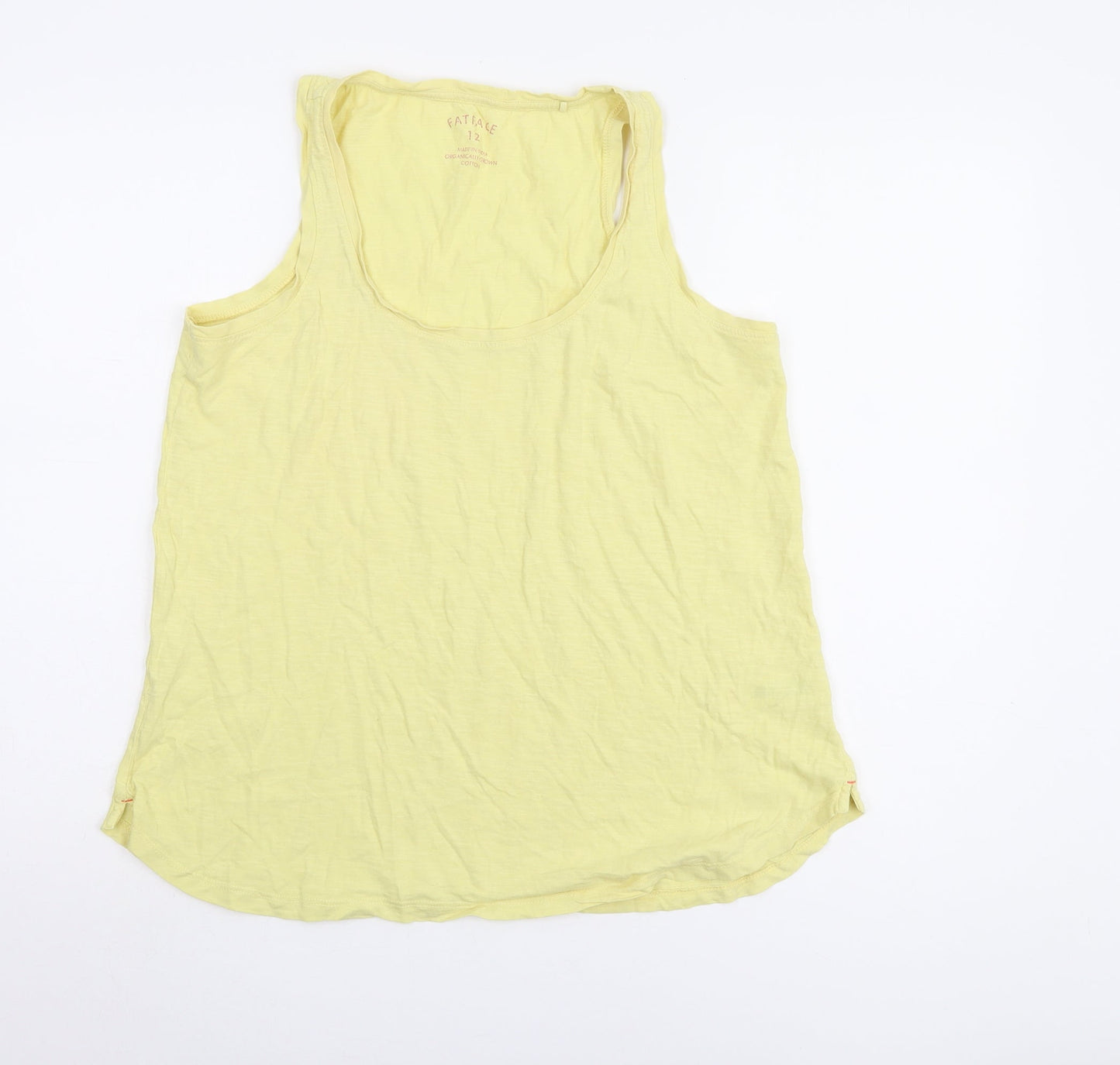 FatFace Women's Yellow Cotton Tank Top Size 12