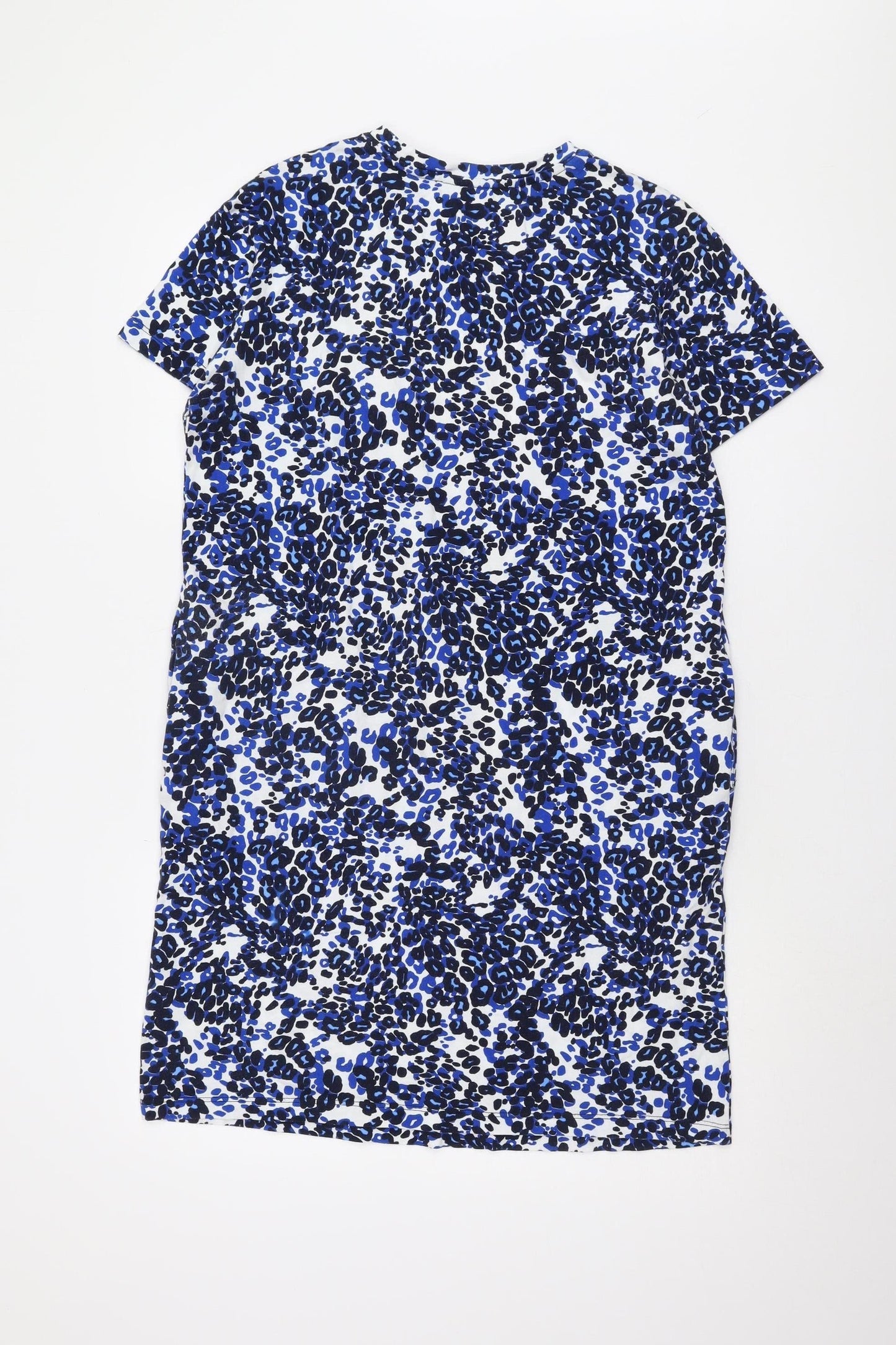 Marks and Spencer Blue Animal Print Shift Dress - Size 10