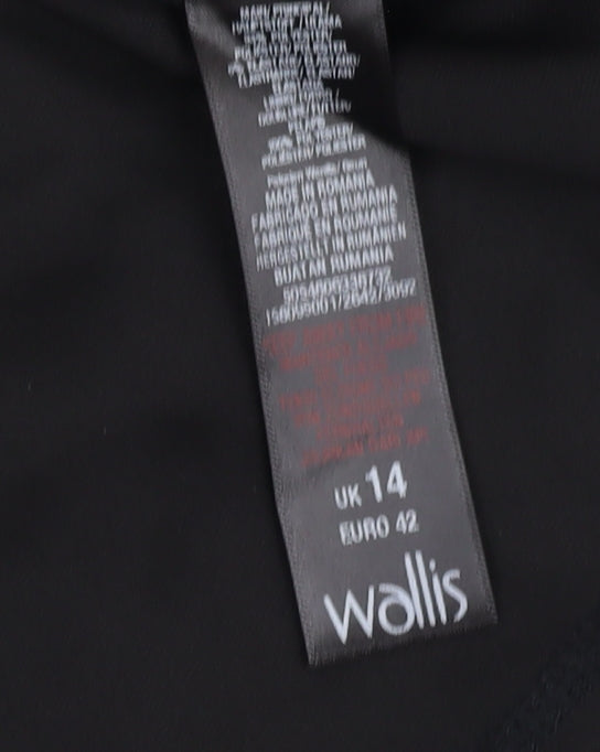 Wallis Women's Black Lace A-Line Dress Size 14