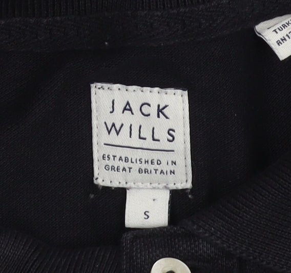 Jack Wills Men's Black Polo Shirt, Size S, Casual Wear