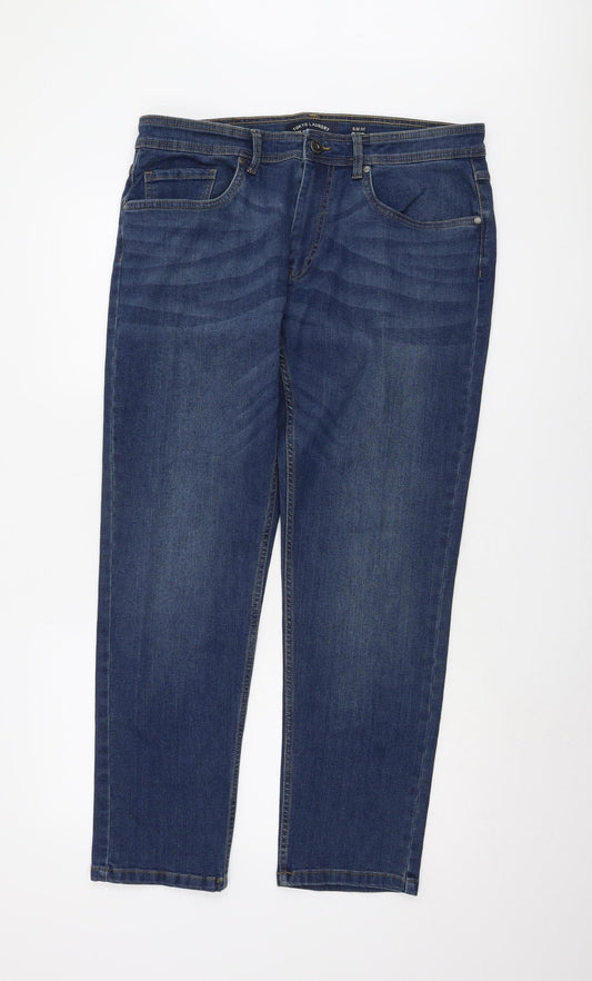 Tokyo Laundry Men's Blue Slim Fit Straight Jeans 36