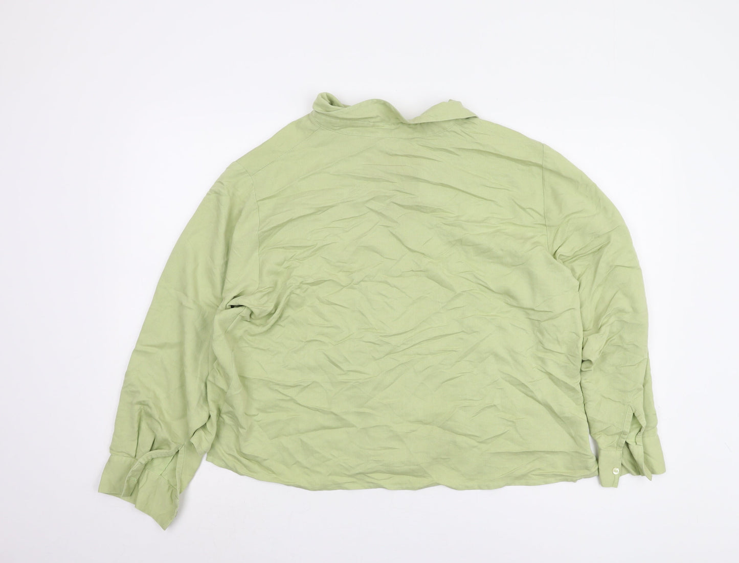 Debenhams Women's Green Button-Up Shirt Size 18