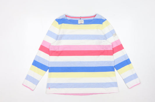 Joules Women's Multicoloured Striped Cotton T-Shirt