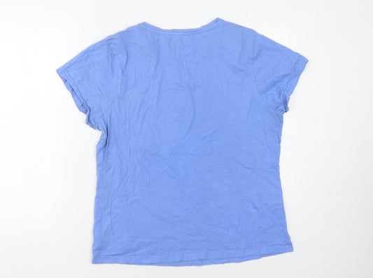 Disney Women's Blue Stitch T-Shirt M Casual