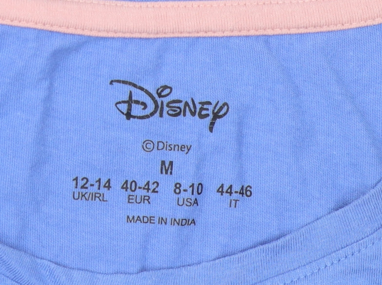 Disney Women's Blue Stitch T-Shirt M Casual