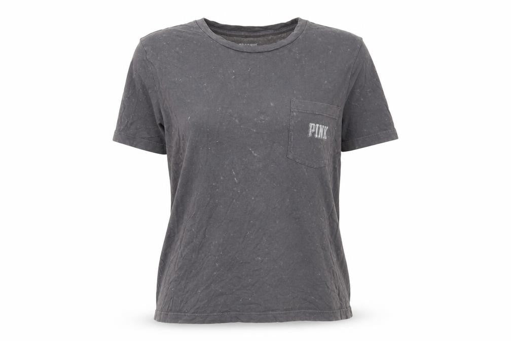 Womens UK Size M PINK Grey 100% Cotton T-Shirt