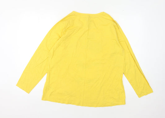 Disney Mickey Mouse Yellow T-Shirt L Unisex Long Sleeve