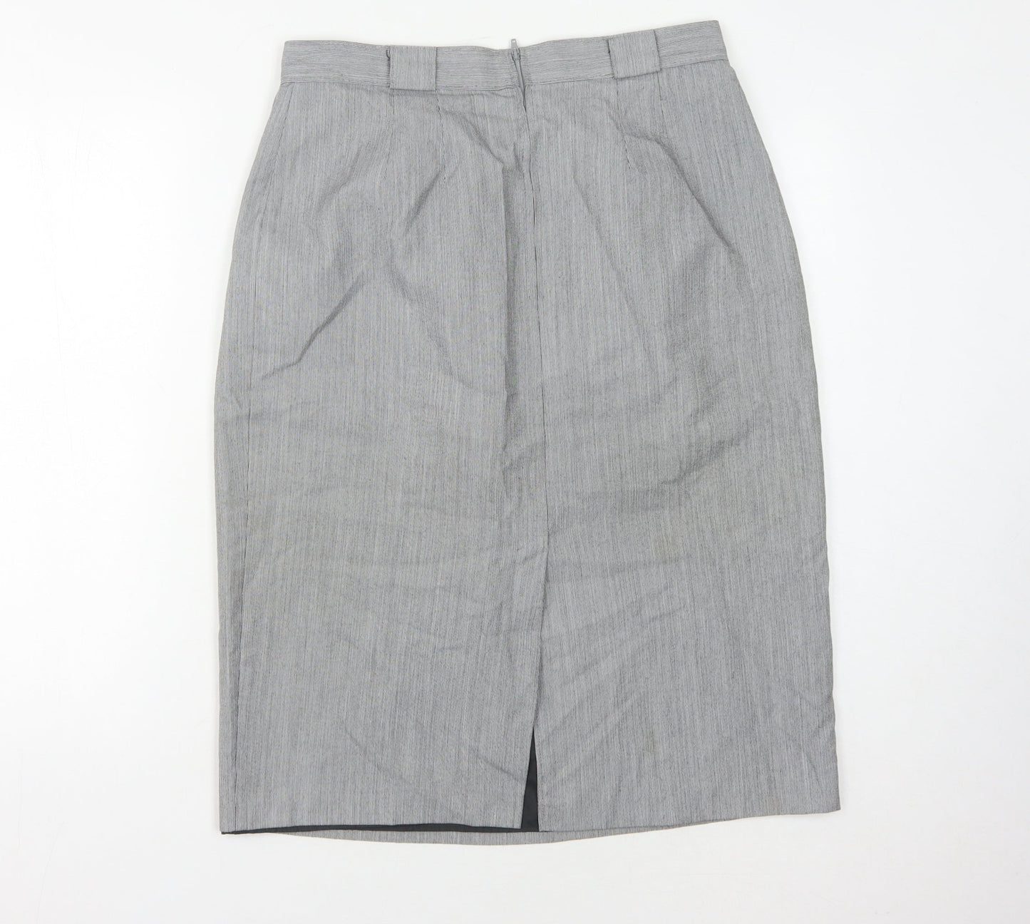 St Michael Women's Grey Knee Length Pencil Skirt 16