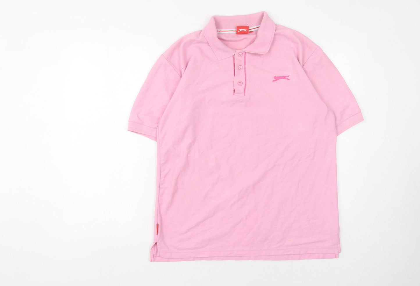Unisex Adultss UK Size L Slazenger Pink Polyester Blend Polo
