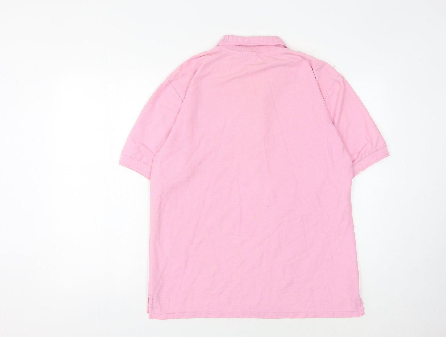 Unisex Adultss UK Size L Slazenger Pink Polyester Blend Polo