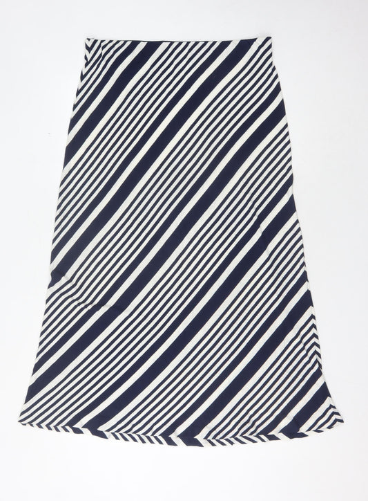 Max Studio Women's Blue Striped XL Skirt