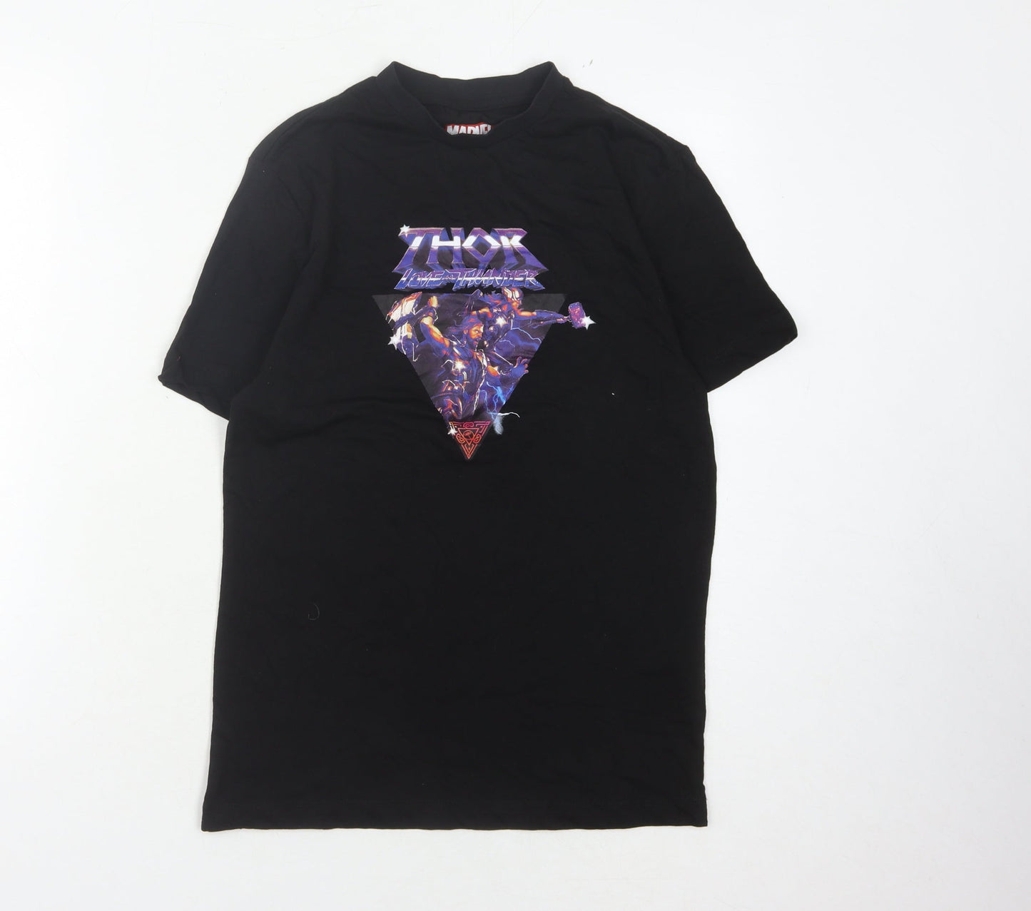 Marvel Unisex Black XS T-Shirt Thor Design