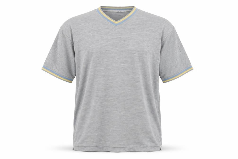 Playsport Men's Grey V-Neck Pullover Jumper, Size L