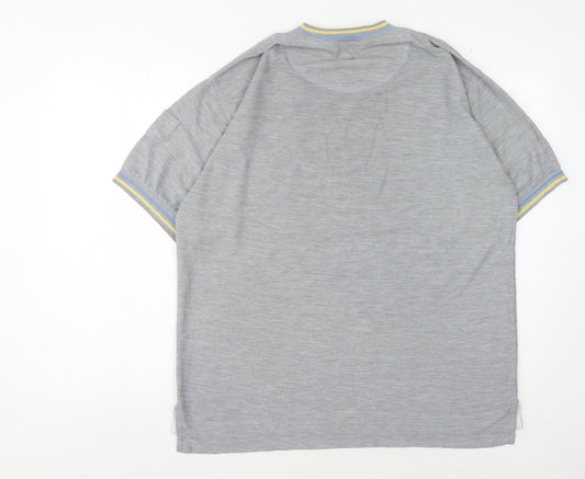Playsport Men's Grey V-Neck Pullover Jumper, Size L