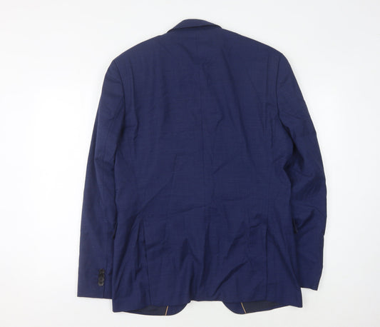 BOSS Men's Blue Blazer Jacket, Size 40R Classic Style