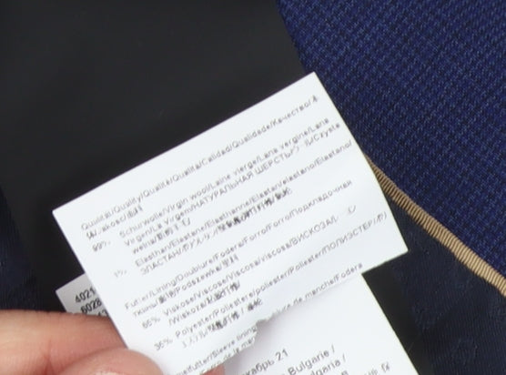 BOSS Men's Blue Blazer Jacket, Size 40R Classic Style