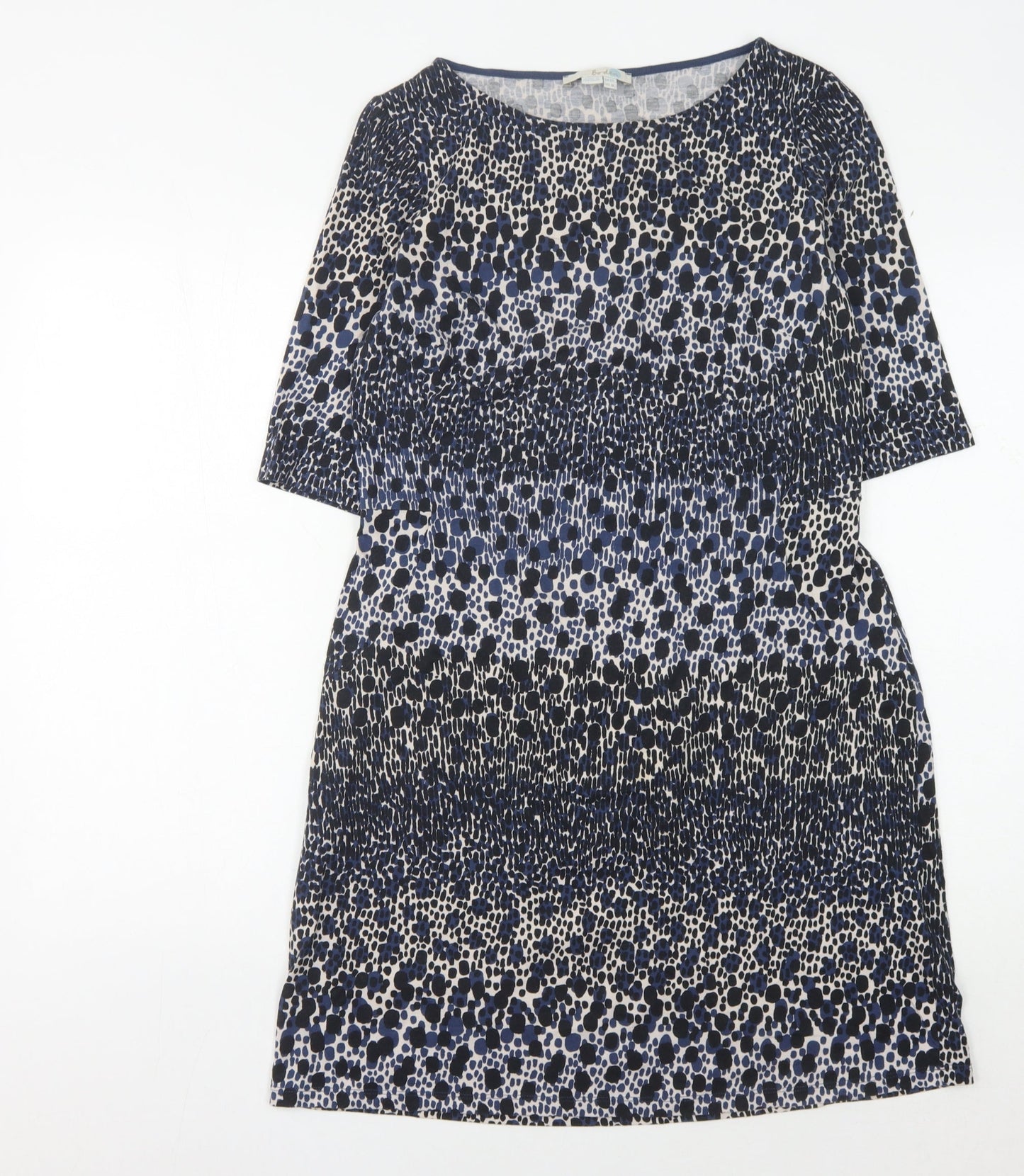 Boden Women Blue Animal Print Dress Size 12