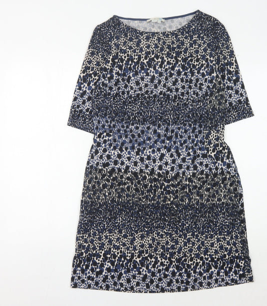 Boden Women Blue Animal Print Dress Size 12
