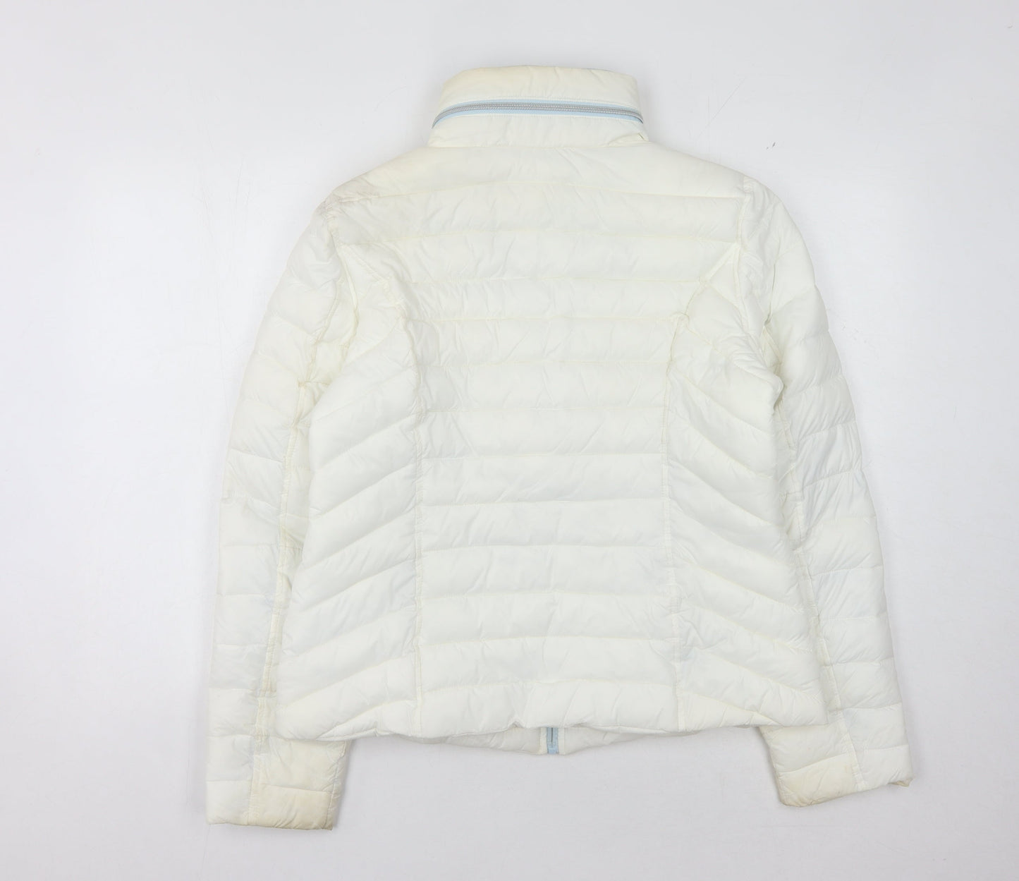 Nautica Women's Ivory Puffer Jacket L Lightweight
