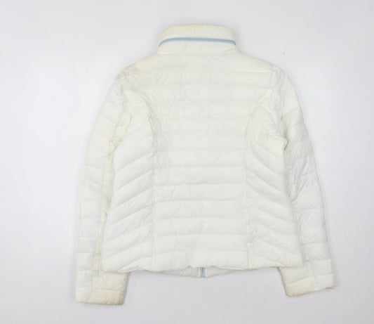 Nautica Women's Ivory Puffer Jacket L Lightweight