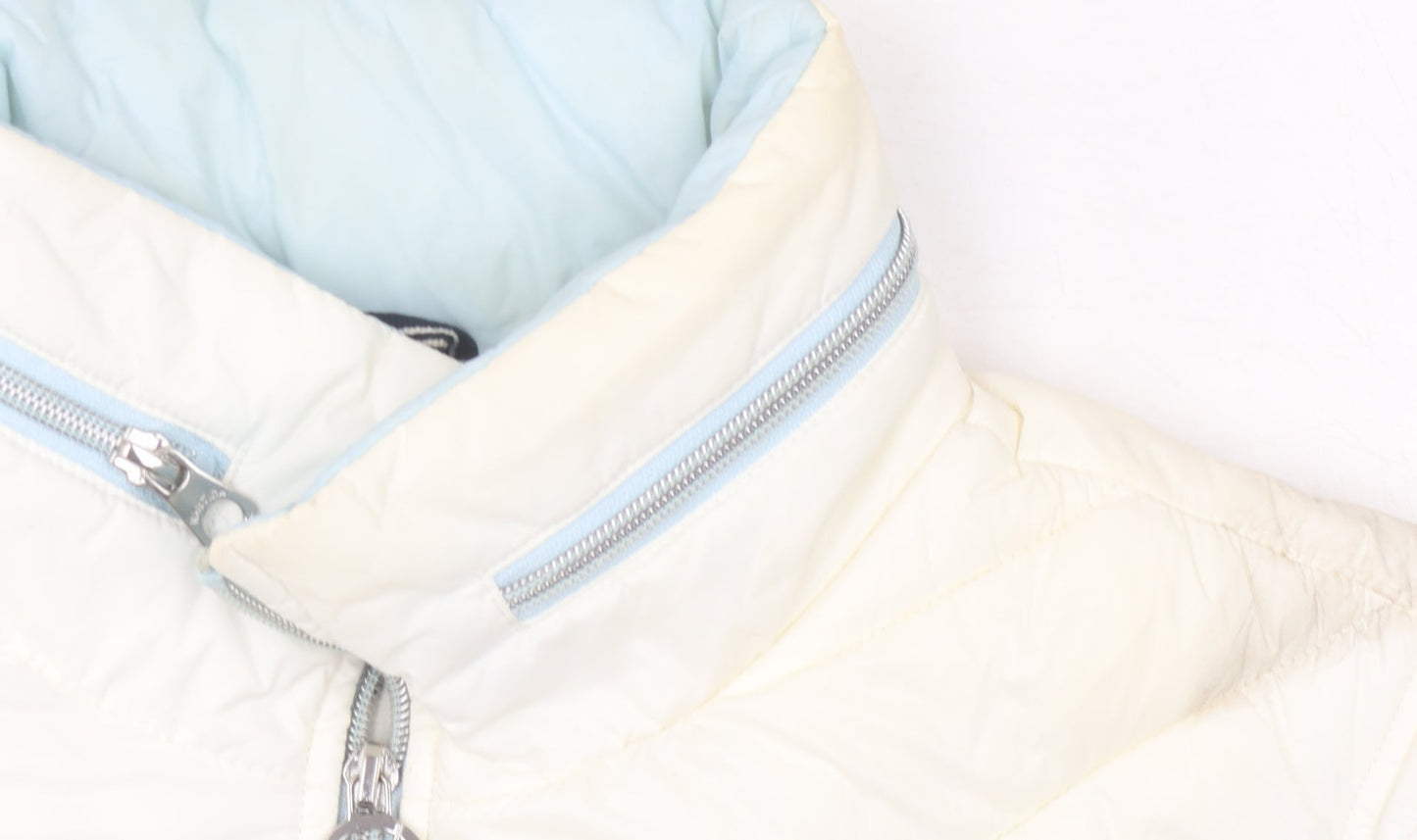 Nautica Women's Ivory Puffer Jacket L Lightweight