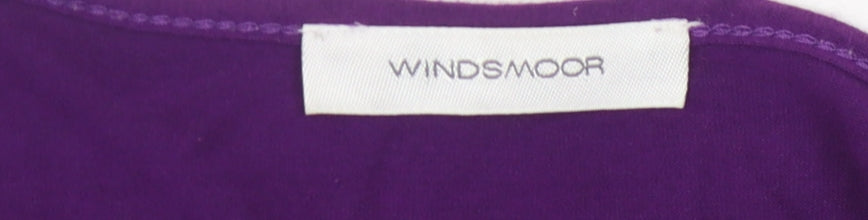 Windsmoor Women's Purple Basic Blouse, L, Scoop Neck