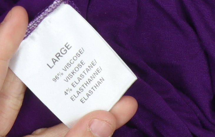 Windsmoor Women's Purple Basic Blouse, L, Scoop Neck