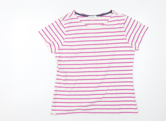 Lazy Jacks Women's Multicoloured Striped T-Shirt Size 16