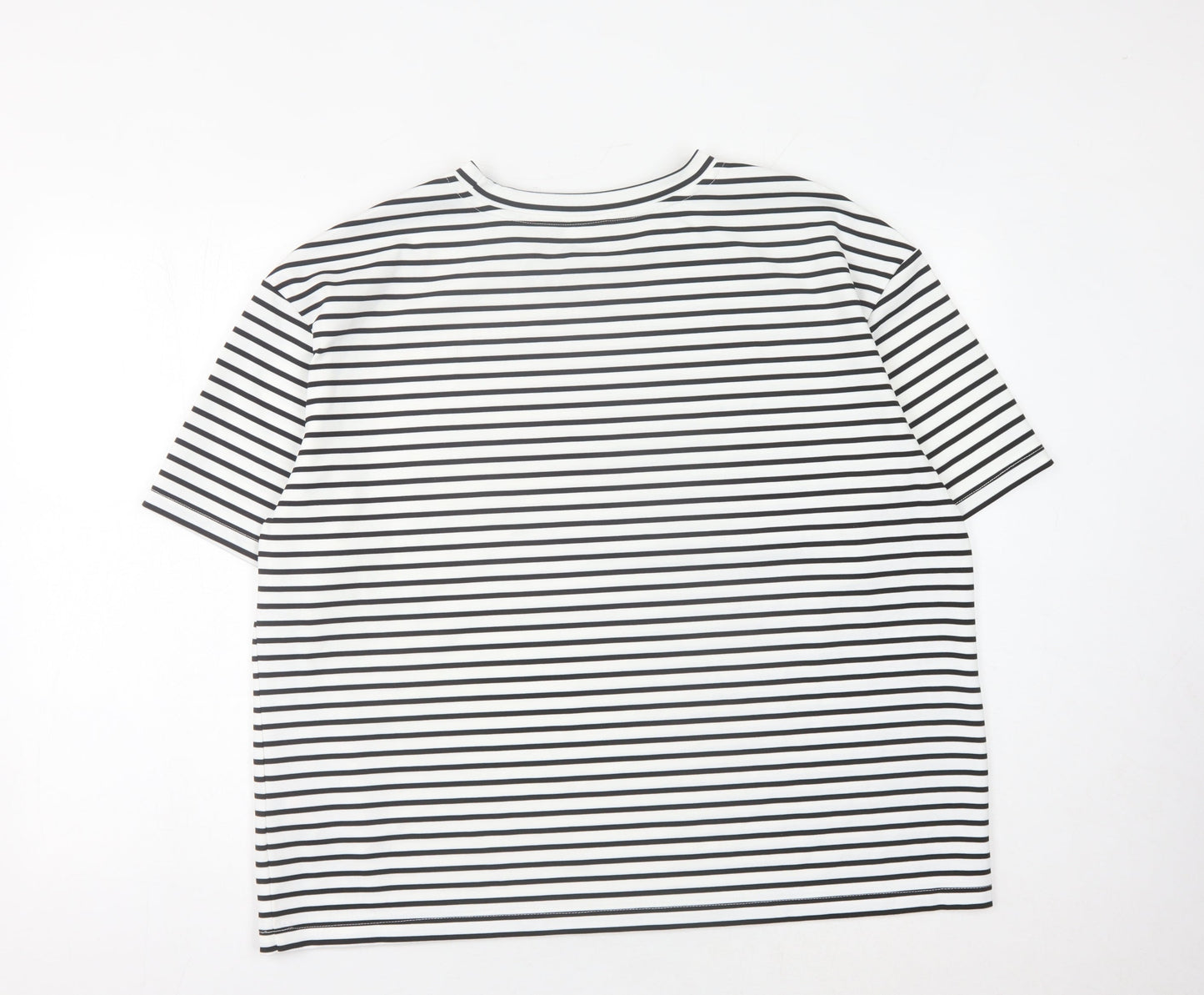 Beloved Women's White Striped XL Basic T-Shirt