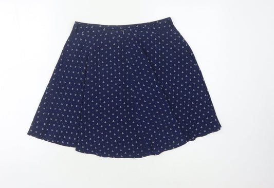 Yumi Women's Blue A-Line Skirt, Size 10, Mid-Rise