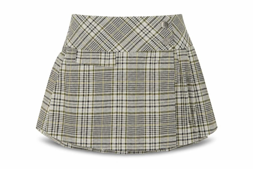 Zara Girls Check Pleated Skirt, Multicoloured, Size 11-12
