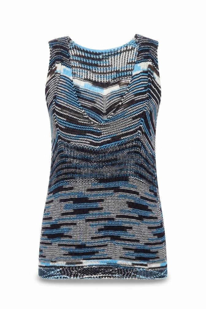 Womens UK Size XS Lamberto Losani Multicoloured 100% Cotton Tank