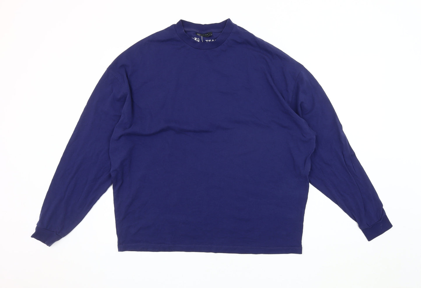 ASOS Men's Blue NFL T-Shirt, Small, Long Sleeve