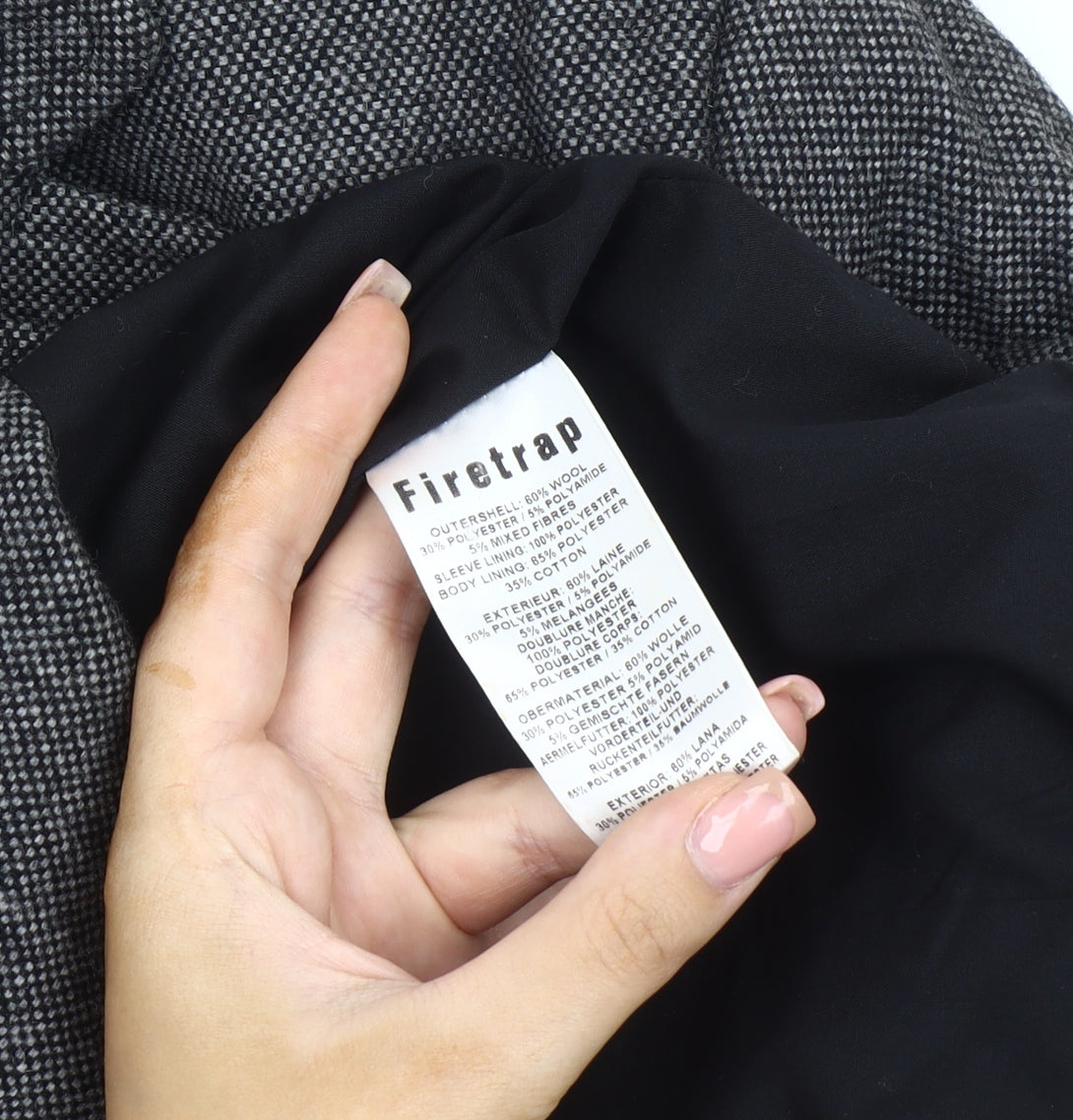 Firetrap Men's Black XL Blazer Jacket