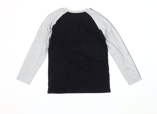 Marvel Spider-Man Boys Long Sleeve T-Shirt, Black/Grey, Size L 10-11 Years