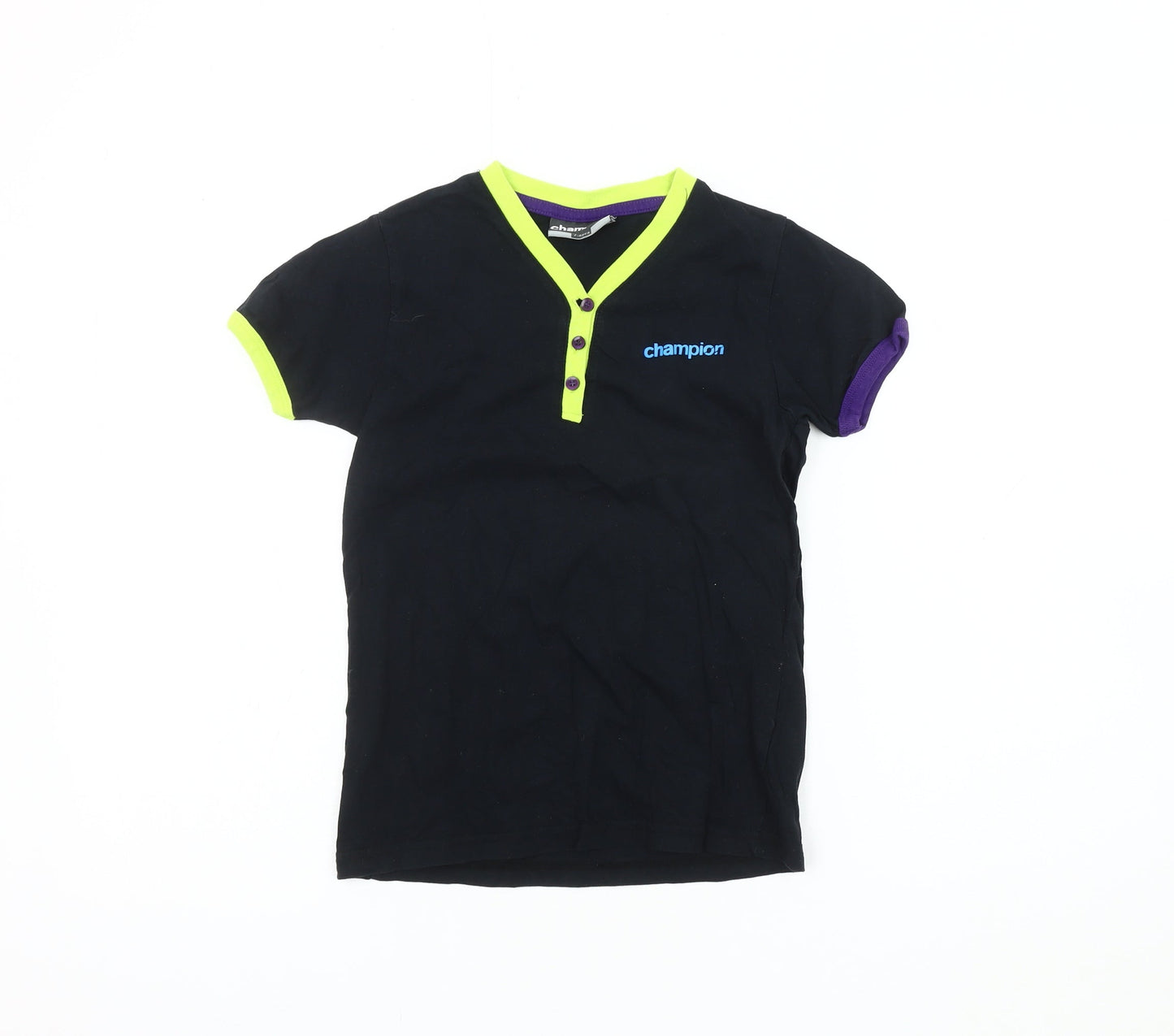Champion Boys Black Short Sleeve T-Shirt 7-8 Years